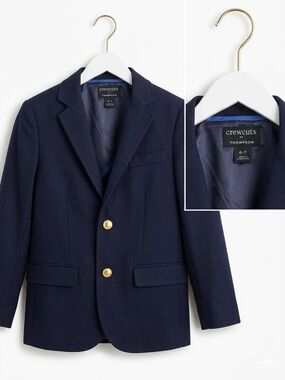 crewcuts Thompson Navy Blazer with Gold Buttons